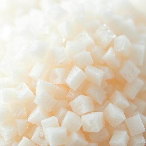 Raw and Refined Sugar Crystals